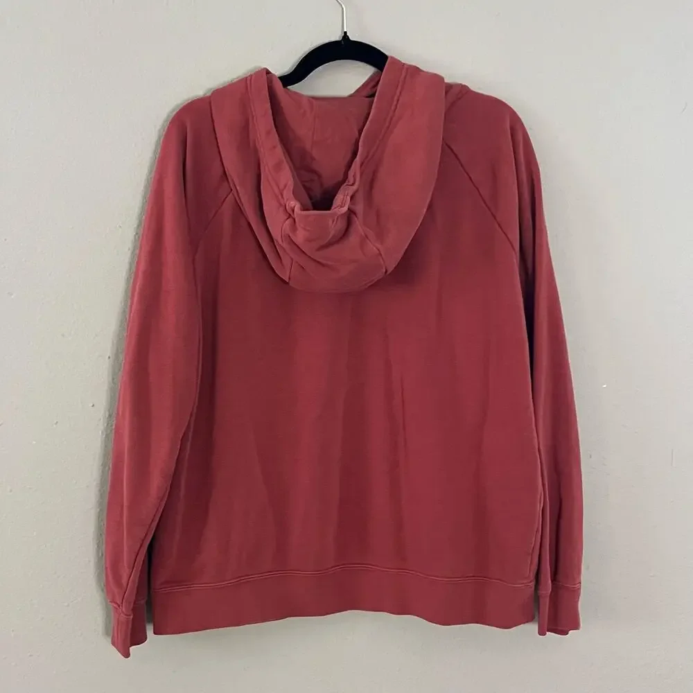 Nike Sportswear Women’s Hoodie Large Pink Mauve Pullover Fleece Kangaroo‎ Pocket